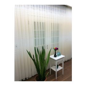 Perde Alemi Enine Çizgili Bantlı Spor Sık Pile 1-3 400x250 cm Tül Perde
