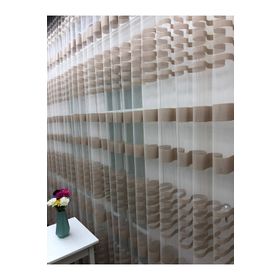 Perde Alemi Enine Çizgili Bantlı Spor Sık Pile 1-3 450x250 cm Tül Perde