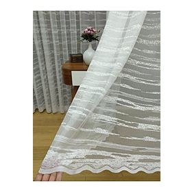 Perde Alemi Enine Çizgili Etek Ucu Desenli Sık Pile 1-3 500x260 cm Tül Perde