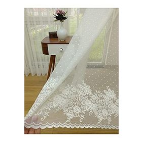 Perde Alemi Etek Ucu Desenli Dantel Sık Pile 1-3 150x250 cm Tül Perde