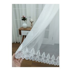 Perde Alemi Etek Ucu Desenli Dantel Sık Pile 1-3 300x250 cm Tül Perde