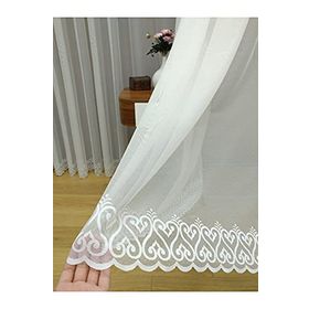 Perde Alemi Etek Ucu Desenli Kdk Dantel Seyrek Pile 1-2 250x250 cm Tül Perde