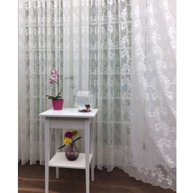 Perde Alemi Floş Örme Dantel Sık Pile 1-3 600x260 cm Tül Perde