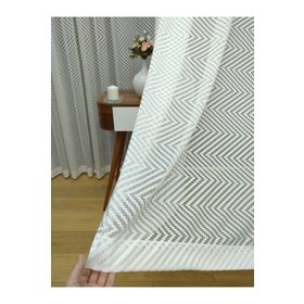 Perde Alemi Geometrik Desenli Etek Katlamalı Seyrek Pile 1-2 450x250 cm Tül Perde