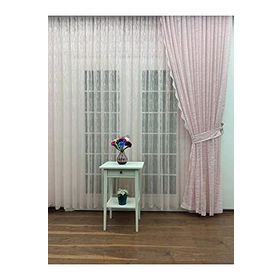 Perde Alemi Kendinden Desenli Etek Ucu Desenli Seyrek Pile 1-2 450x260 cm Tül Perde