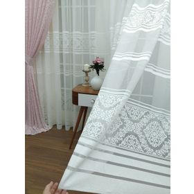 Perde Alemi Örme Desenli Sık Pile 1-3 150x250 cm Tül Perde