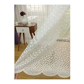 Perde Alemi Puantiyeli Dantel Normal Pile 1-2.5 550x250 cm Tül Perde