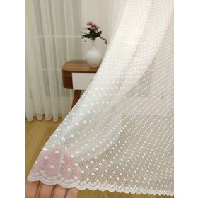 Perde Alemi Puantiyeli Dantel Normal Pile 1-2.5 600x260 cm Tül Perde