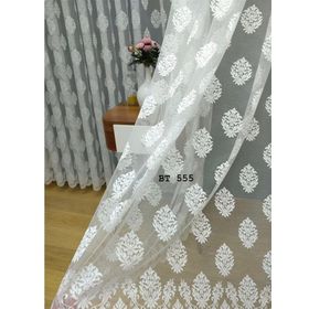 Perde Alemi Salon Damask Desenli Örme Kdk Normal Pile 1-2.5 150x250 cm Tül Perde