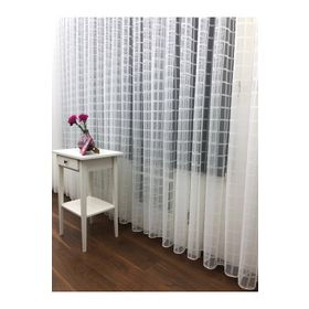 Perde Alemi Spor Desen Kareli Normal Pile 1-2.5 100x260 cm Tül Perde