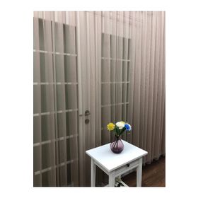 Perde Alemi Vizon Rengi Grek Petek Zemin Seyrek Pile 1-2 200x250 cm Tül Perde