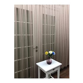 Perde Alemi Vizon Rengi Grek Petek Zemin Seyrek Pile 1-2 200x250 cm Tül Perde