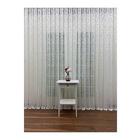 Perde Alemi Yaprak Desen Fransız Dantel Sık Pile 1-3 300x250 cm Tül Perde