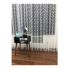 Perde Alemi Yıldız Desen Seyrek Pile 1-2 600x250 cm Tül Perde
