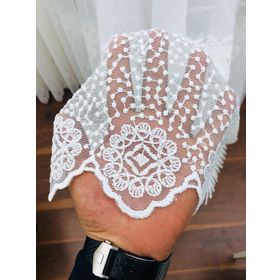 Perde Alemi Yüksek Gramajlı Etek Brode İşlemeli Normal Pile 1-2.5 450x250 cm Tül Perde