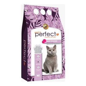 Perfect 10 lt Bebek Pudralı İnce Taneli Bentonit Kedi Kumu