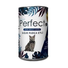 Perfect 400 gr Beef Sığır Eti Parçacıklı Yetişkin Kedi Konservesi