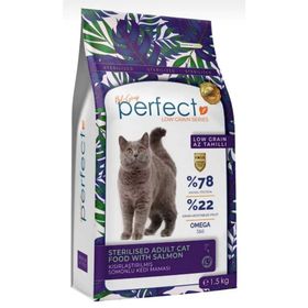 Perfect Az Tahıllı Kısırlaştırılmış Somonlu 1.5 kg Kedi Maması