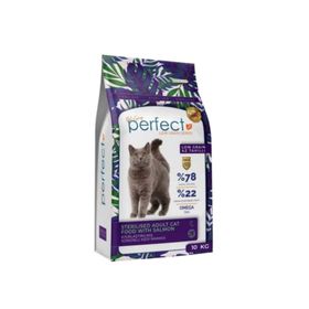 Perfect Kısırlaştırılmış Az Tahıllı Somonlu 10 kg Kuru Kedi Maması