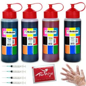 Perfection Canon Pixma 4x500 ml E4240-E414-E484-E3340 Yazıcı Uyumlu Mürekkep Seti