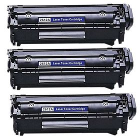 Perfection HP AIO 3052-3055 12A Q2612A 3 Adet Siyah Muadil Lazer Toner