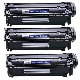 Perfection HP AIO 3052-3055 12A Q2612A 3 Adet Siyah Muadil Lazer Toner