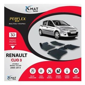 Perflex 3D Havuzlu X-Mat Clıo 3 2005-2013 Paspas