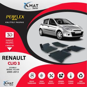 Perflex 3D Havuzlu X-Mat Clıo 3 2005-2013 Paspas
