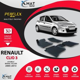 Perflex 3D Havuzlu X-Mat Clıo 3 2005-2013 Paspas