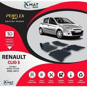 Perflex 3D Havuzlu X-Mat Clıo 3 2005-2013 Paspas
