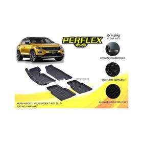 Perflex 3D Havuzlu X-Mat T-Roc 2017+ Paspas