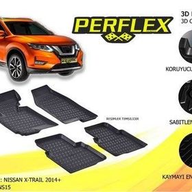 Perflex PXM-NS15 Nıssan X-Traıl 14 Siyah 3d X-Mat Havuzlu Paspas