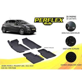 Perflex PXM-PG08 3D X-Mat Siyah Peugeot 208 2012-2019 3d X-Mat 5 Havuzlu Paspas Çeşitleri
