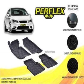 Perflex PXM-ST02 Seat Leon 13 Siyah 3d X-Mat Havuzlu Paspas