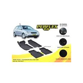 Perflex PXM-VW17 3D X-Mat Siyah Volkswagen Polo 2002-2009 3d X-M Havuzlu Paspas Çeşitleri