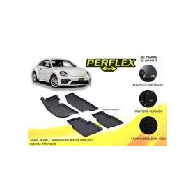 Perflex PXM-VW39 Siyah Volkswagen Beetle 1999-2007 3D X 3D X-Mat Havuzlu Paspas Çeşitleri