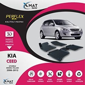 Perflex X-Mat Ceed 2006-2012 Siyah 3D Havuzlu Paspas