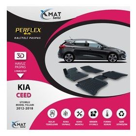 Perflex X-Mat Ceed 2012-2018 Siyah 3D Havuzlu Paspas