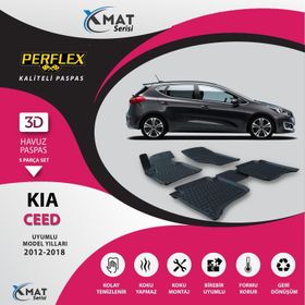 Perflex X-Mat Ceed 2012-2018 Siyah 3D Havuzlu Paspas