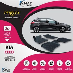Perflex X-Mat Ceed 2012-2018 Siyah 3D Havuzlu Paspas