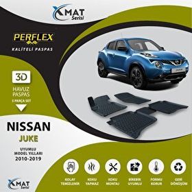 Perflex X-Mat Nissan Juke 2010-2019 Siyah 3D Havuzlu Paspas