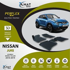 Perflex X-Mat Nissan Juke 2010-2019 Siyah 3D Havuzlu Paspas