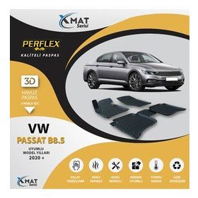 Perflex X-Mat Paspas Vw Passat B8.5 2020 Siyah 3D Havuzlu Paspas