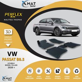 Perflex X-Mat Paspas Vw Passat B8.5 2020 Siyah 3D Havuzlu Paspas
