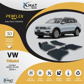 Perflex X-Mat Tiguan 2016+ Siyah 3D Havuzlu Paspas