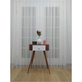 Perhal Grek Zemin 1-2.5 Normal Pileli Kırık Beyaz 150x260 cm Tül Perde