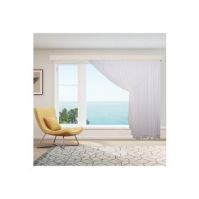 Perhal Keten 1-3 Sık Pileli Etekleri Kurşunlu 275x260 cm Tül Perde