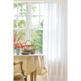 Perhal Keten 1-3 Sık Pileli Etekleri Kurşunlu Beyaz 550x260 cm Tül Perde