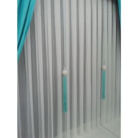 Perhal Zincir 1-3 Sık Pileli Etekleri Kurşunlu 200x260 cm Tül Perde