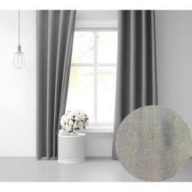 Perle Daily Series Açık Gri Ada 300x260 cm Fon Perde